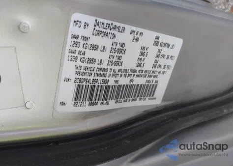 2005 Chrysler Town & Country Limited из США, поврежденный, VIN 2C8GP64L85R115880